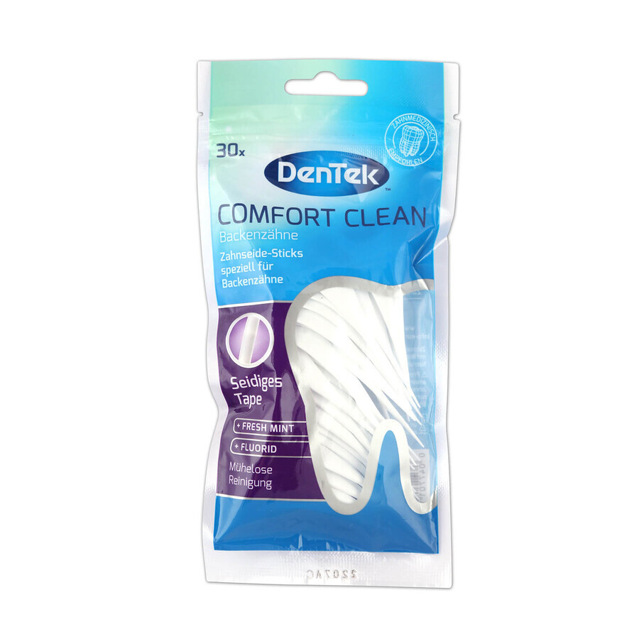 DenTek Comfort Clean, scobitori cu ață dentară, 30 bucăți