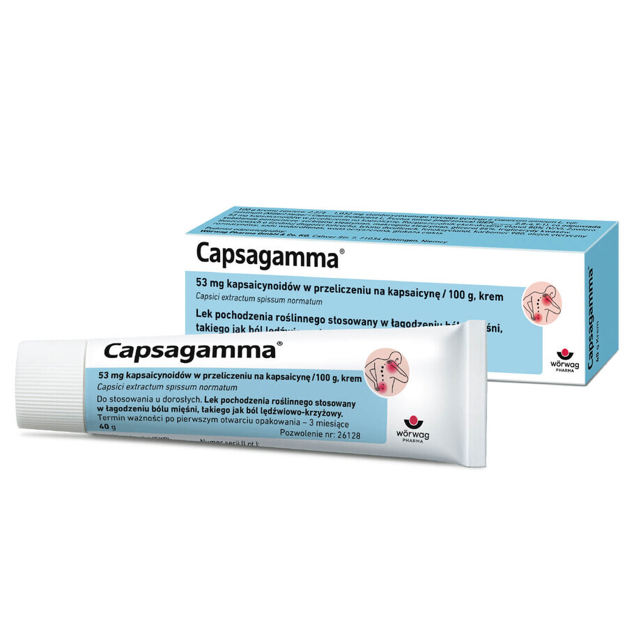 Capsagamma 53 mg/ 100 g, cremă, 40 g