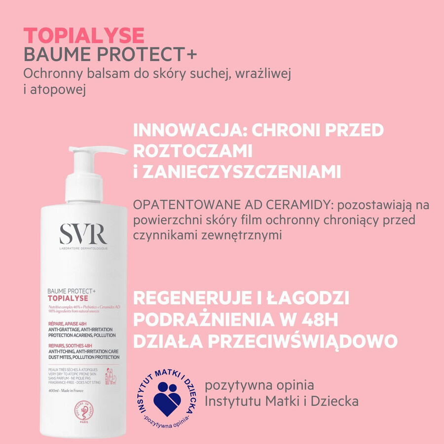 SVR Topialyse Baume Protect+, protective lotion, 400 ml