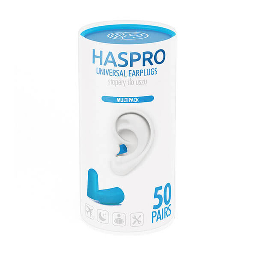 Haspro Tube, oorstoppers, blauw, 100 stuks