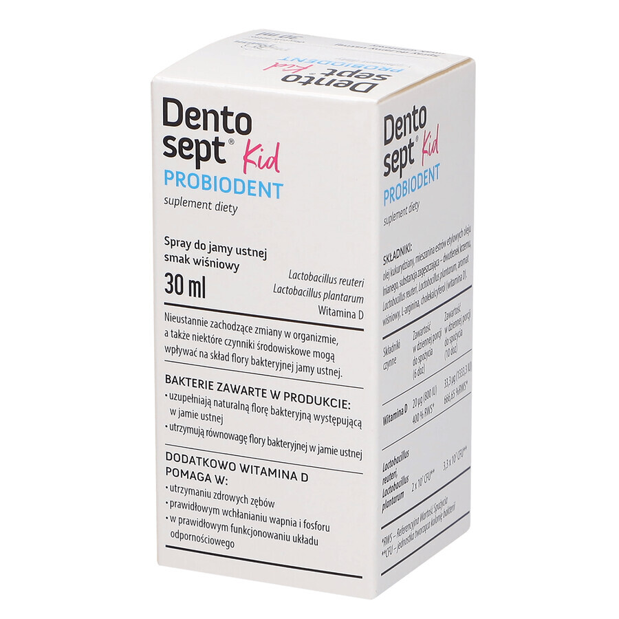 Dentosept Probiodent Kid, spray, aromă de cireșe, 30 ml