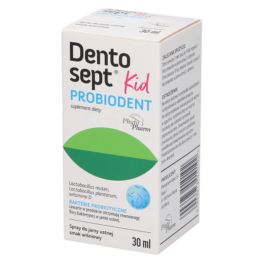 Dentosept Probiodent Kid, spray, aromă de cireșe, 30 ml