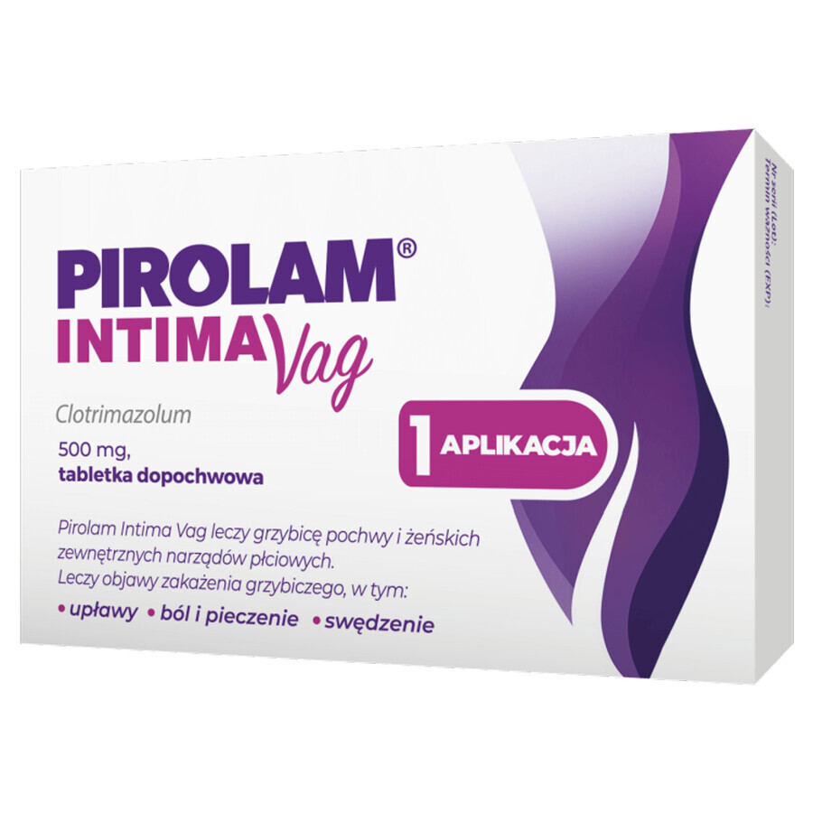 Pirolam Intima Vag 500 mg, 1 tableta vaginal