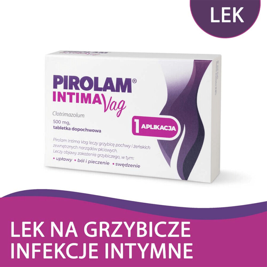 Pirolam Intima Vag 500 mg, 1 tableta vaginal