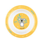 Canpol Babies, melamine bowl with suction cup, 4/519, Exotic animals, yellow, from 4 months, 1 pc