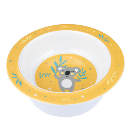 Canpol Babies, melamine bowl with suction cup, 4/519, Exotic animals, yellow, from 4 months, 1 pc