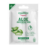 Equilibra Aloe, mască facială purificatoare, 2 x 7,5 ml