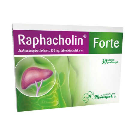 Raphacholin Forte 250 mg, 30 comprimate filmate