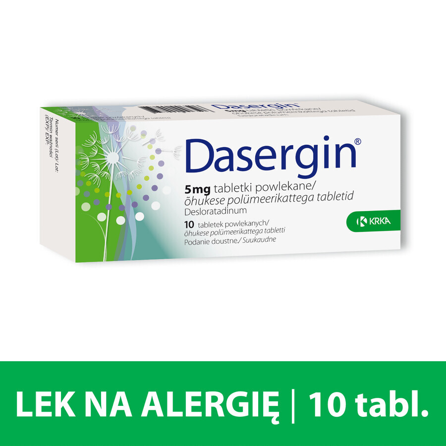 Dasergin 5 mg, 10 comprimate filmate