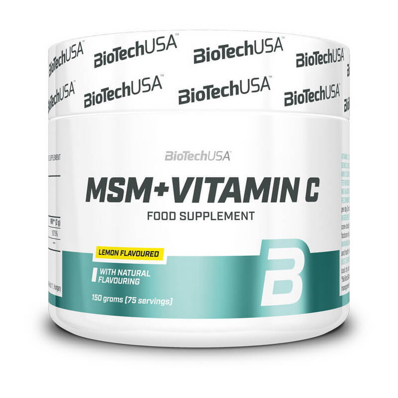 MSM + Vitamina C, 150 g, Biotech USA Vitamine si suplimente