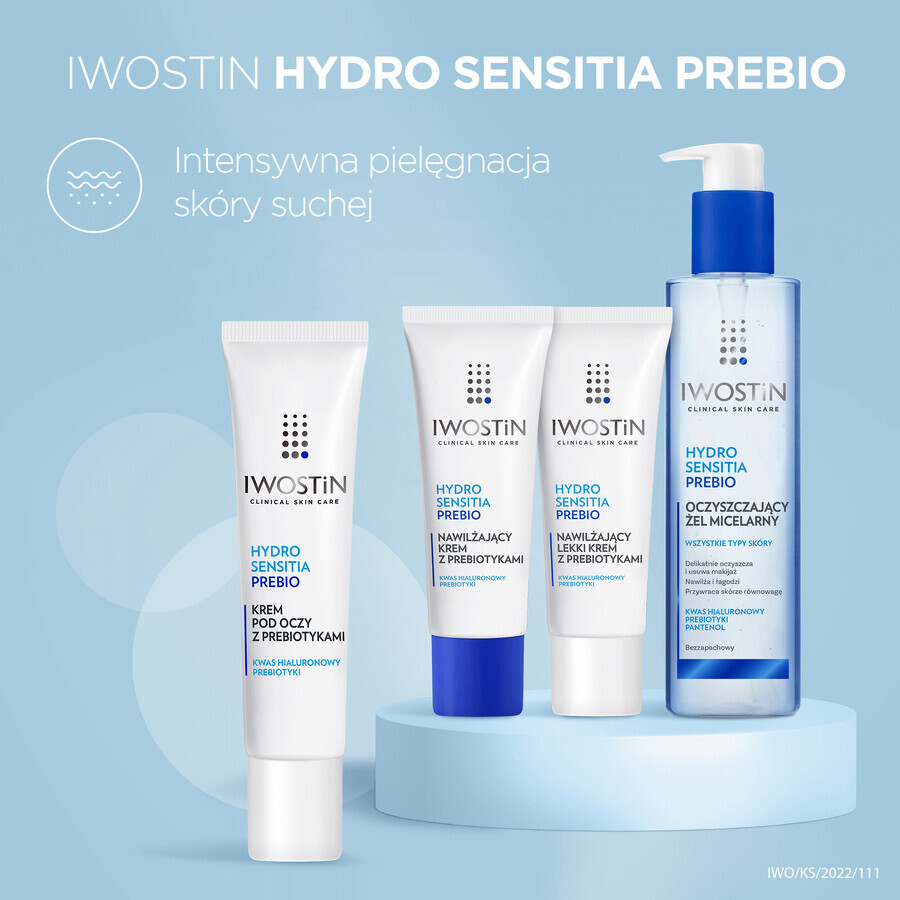 Iwostin Hydro Sensitia Prebio, cremă de ochi cu prebiotice, piele sensibilă, 15 ml