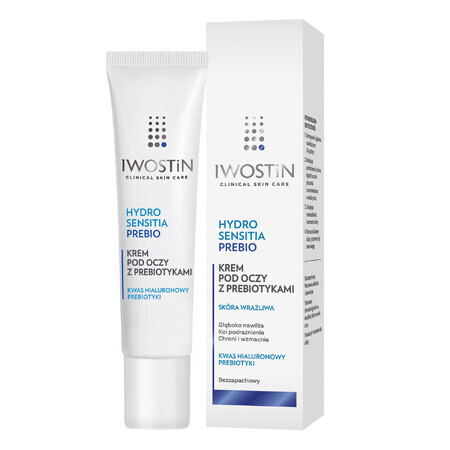 Iwostin Hydro Sensitia Prebio, cremă de ochi cu prebiotice, piele sensibilă, 15 ml