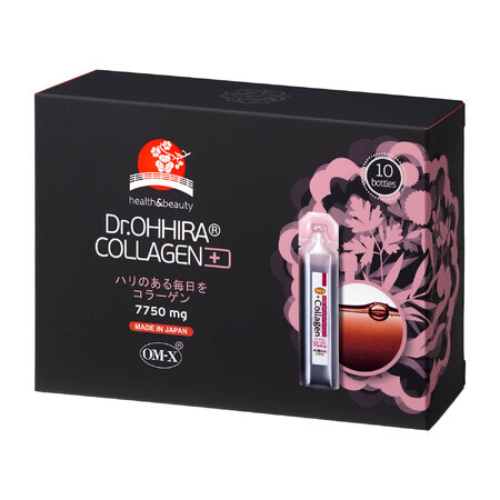 Dr. Ohhira Collagen+, colagen lichid pentru băut, 10 fiole