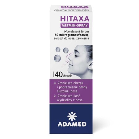 Hitaxa Metmin-Spray 50 µg/dose, spray nasale, sospensione, 140 dosi DATA BREVE