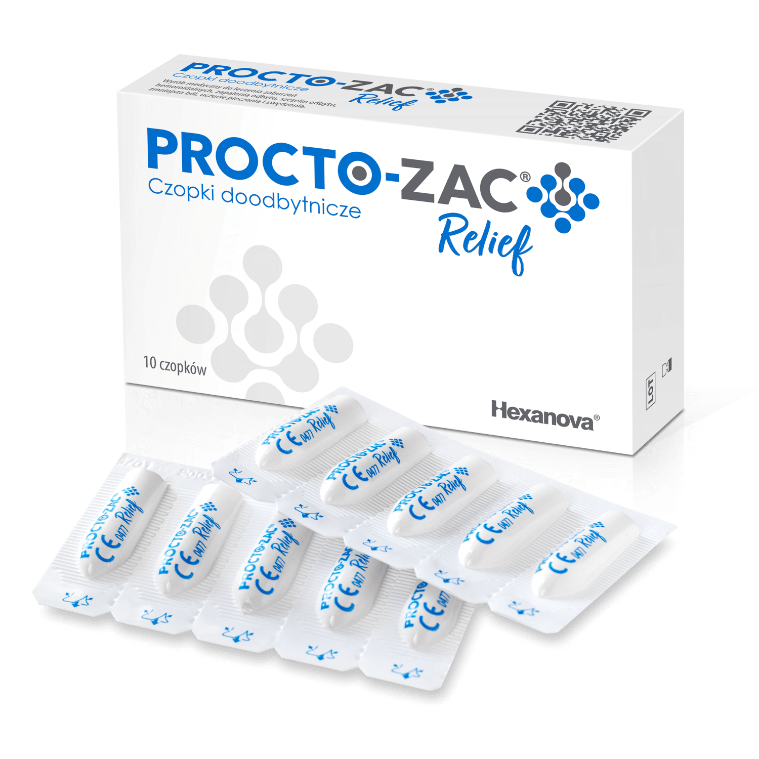 Procto-Zac Relief, supozitoare rectale, 10 bucăți