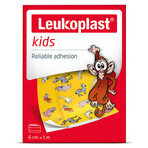 Leukoplast Kids, verbandpleister voor kinderen, waterbestendig, 6 cm x 1 m, 1 stuk