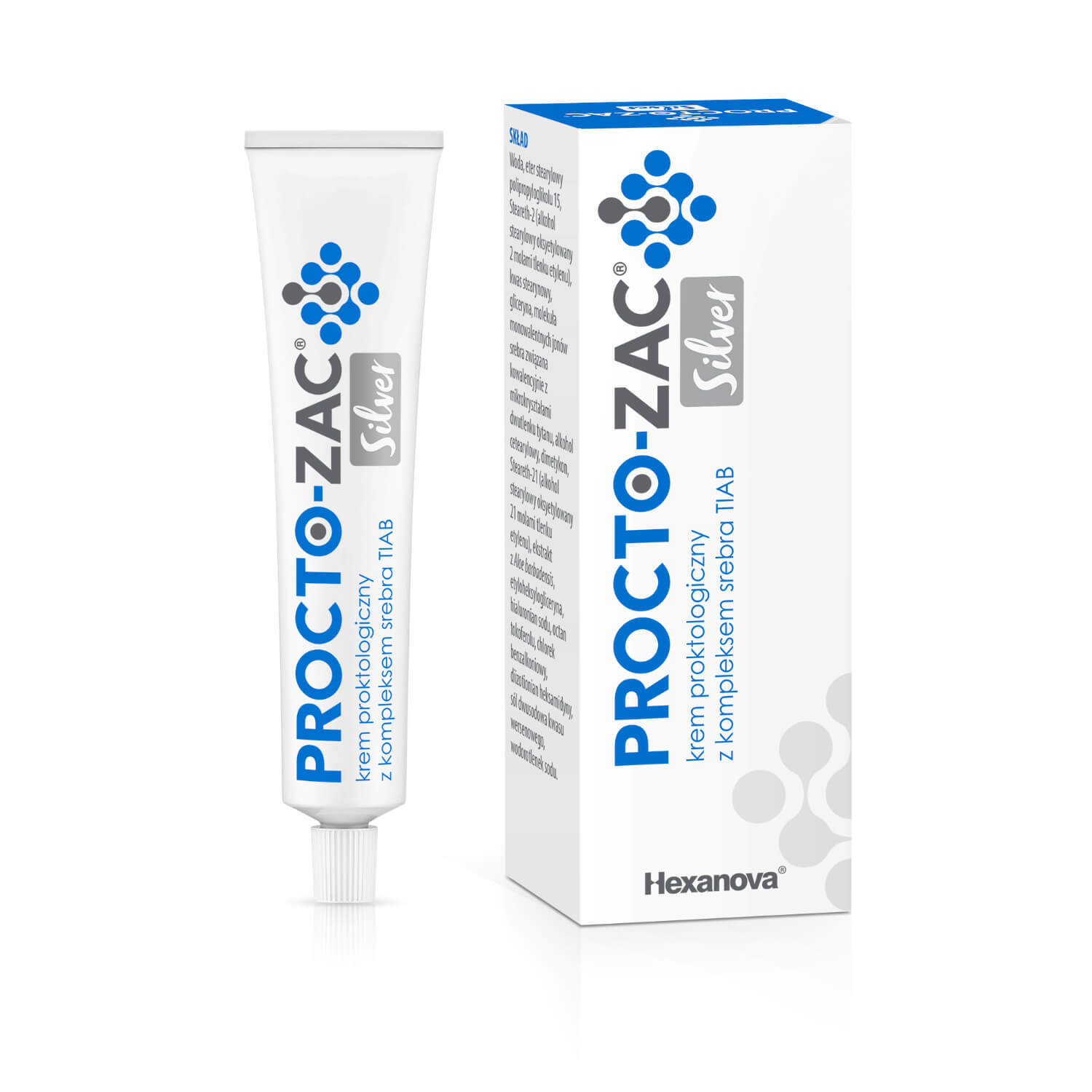 Procto-Zac Silver, cremă proctologică cu complex de argint TIAB, 25 ml