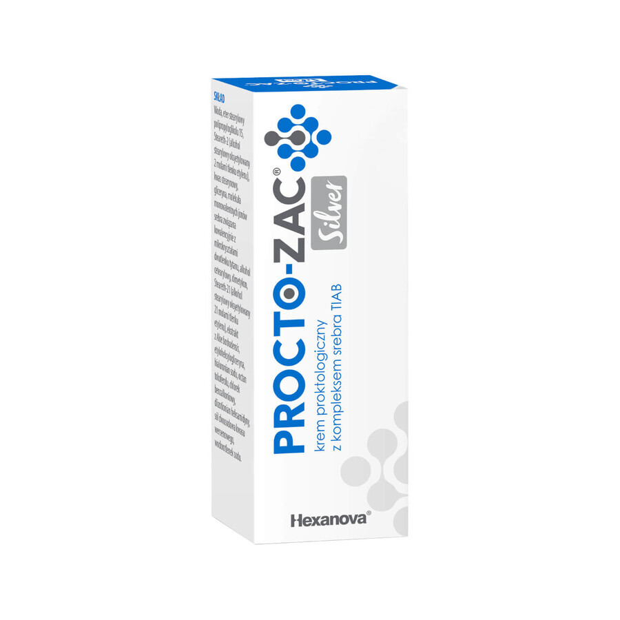 Procto-Zac Silver, cremă proctologică cu complex de argint TIAB, 25 ml