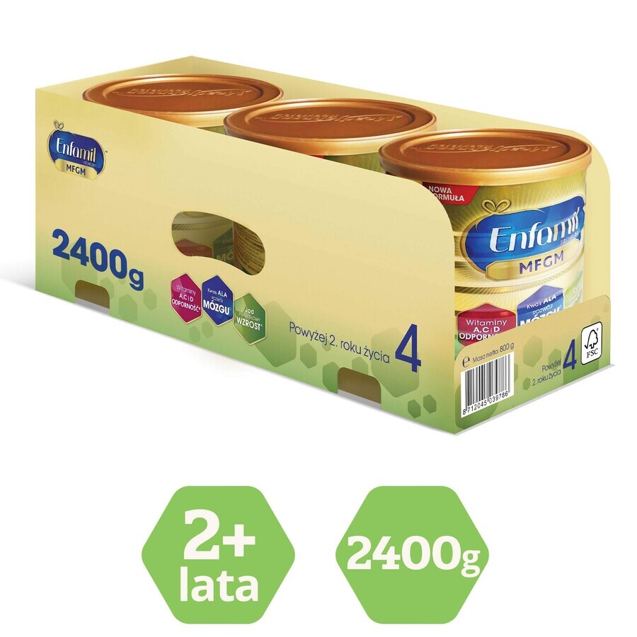 Enfamil Premium MFGM 4, fórmula, más de 2 años, 2400 g