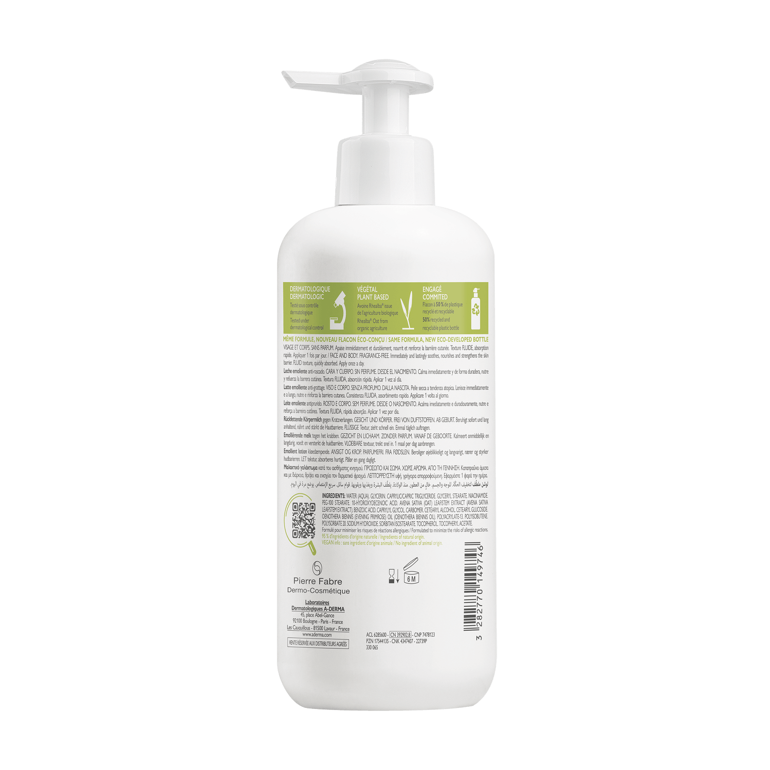 A-Derma Exomega Control, lapte emolient, 400 ml