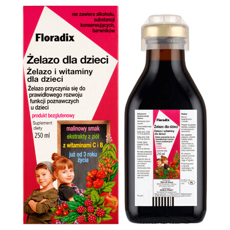 Floradix fer pour les enfants à partir de 3 ans, 250 ml