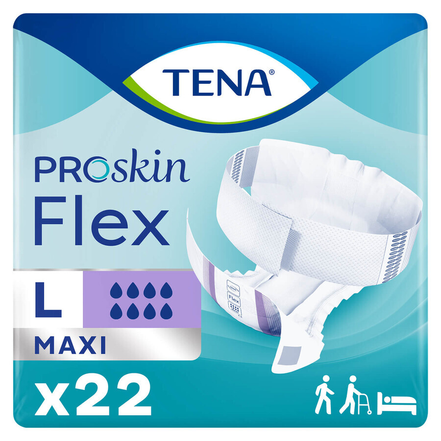 Tena Flex ProSkin, scutece, mărimea L, 83-120 cm, Maxi, 22 buc