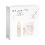 Set Ziaja Yego, gel de ducha y champú, 400 ml + gel de ducha y champú, 2 x 200 ml + bálsamo aftershave, 80 ml FECHA CORTA