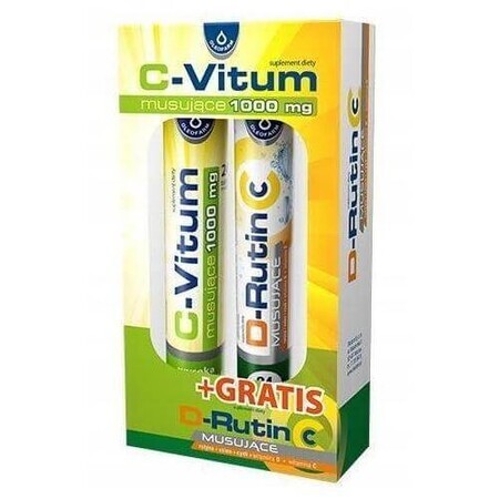 C-Vitum 1000 mg, 20 comprimate efervescente + D-Rutin CC, 20 comprimate efervescente gratuit