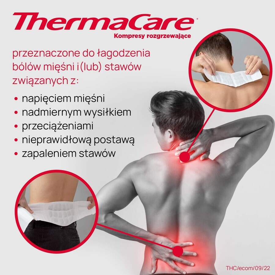 ThermaCare, comprese încălzitoare pentru gât, umeri, încheieturi, 2 bucăți