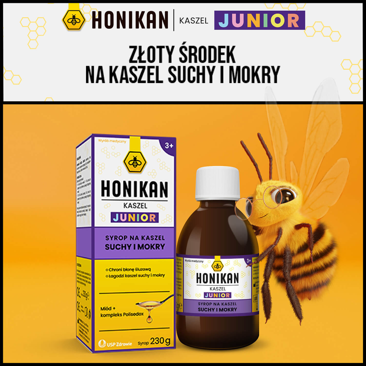 Honikan Cough Junior, sirop pentru copii de la 3 ani, 230 g