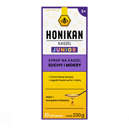 Honikan Cough Junior, syrup for children from 3 years, 230 g