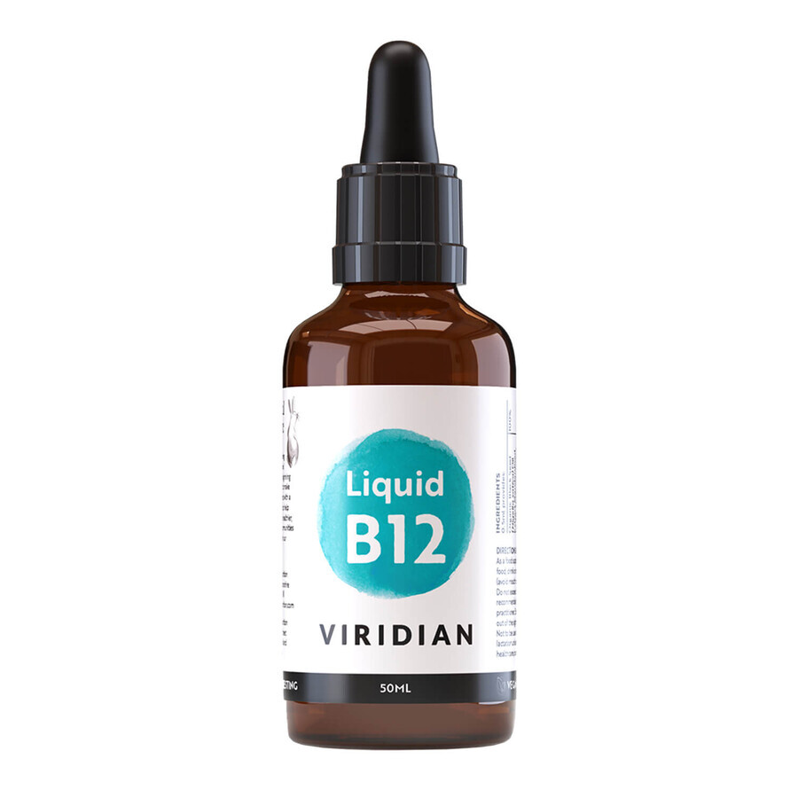 Viridian Liquid B12, vitamina B12 100 µg, picături, 50 ml