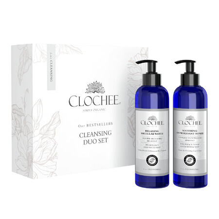 Clochee Cleansing Duo set, toner facial, 250 ml + loțiune micelară, 250 ml