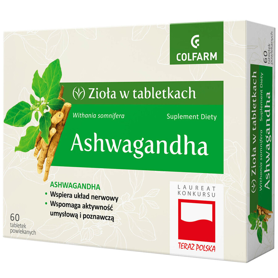 Herbs in tablets Ashwagandha, 60 tablets