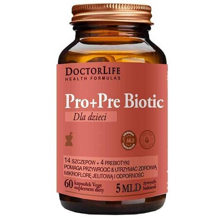 Doctor Life Pro+Pre Biotic para niños, 60 cápsulas