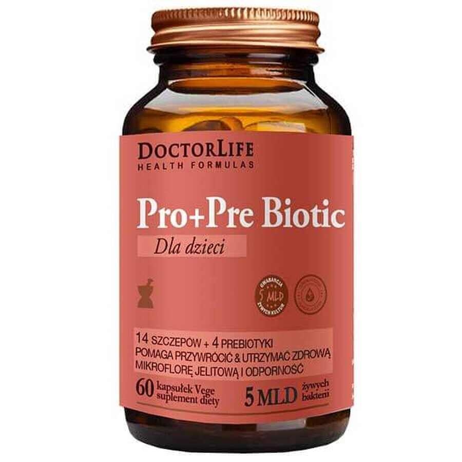 Doctor Life Pro+Pre Biotic para niños, 60 cápsulas