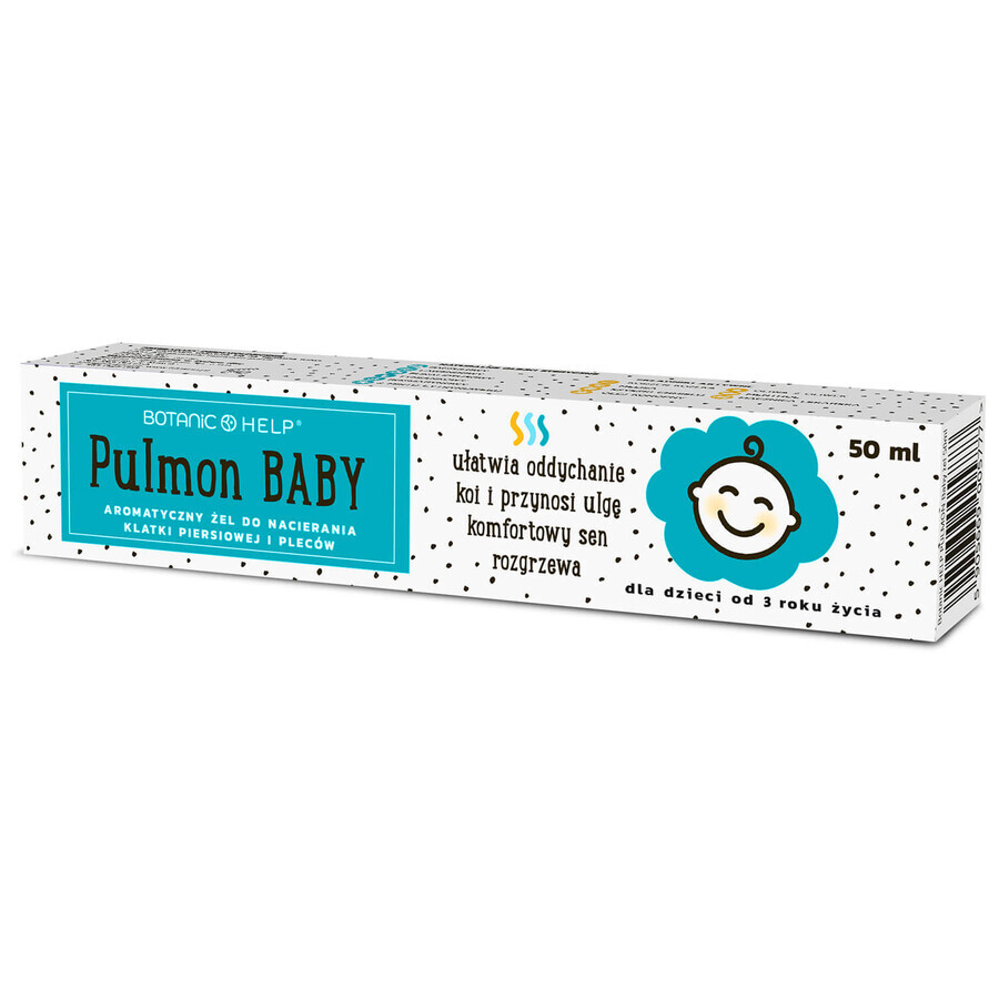 Botanic Help Pulmon Baby, gel aromat pentru piept și spate, pentru copii de la 3 ani, 50 ml