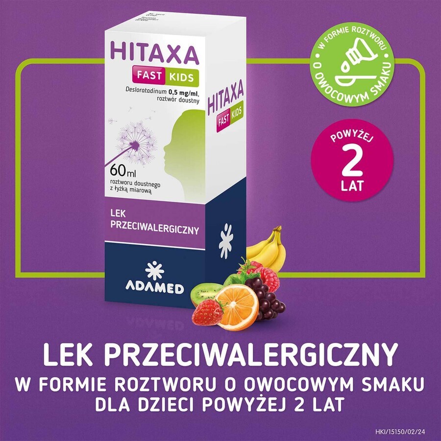 Hitaxa Fast Niños 0,5 mg/ ml, 60 ml