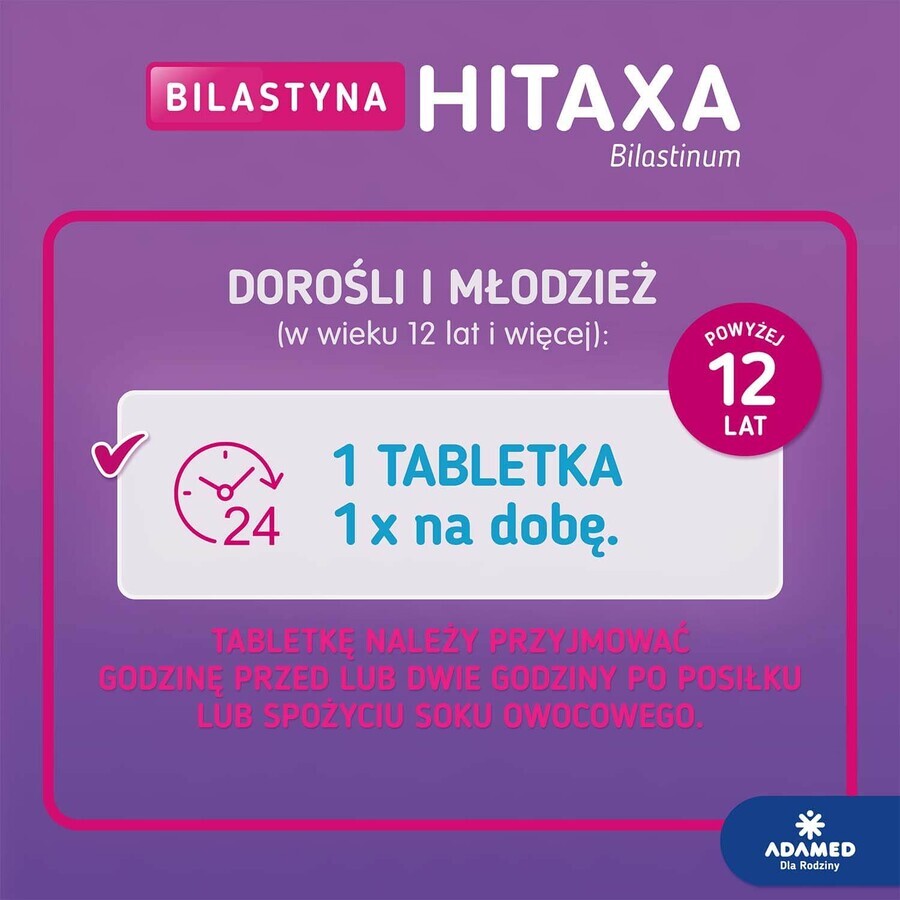 Bilastina Hitaxa 20 mg, 10 comprimidos