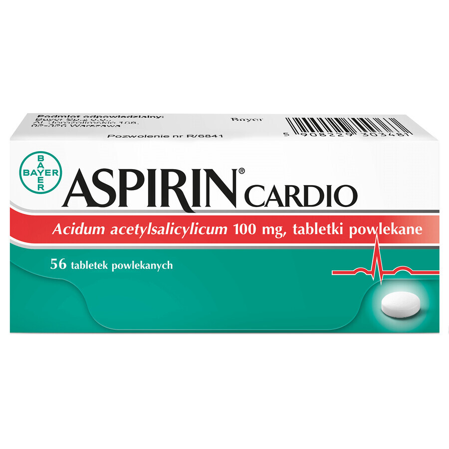 Aspirina Cardio 100 mg, 56 compresse rivestite con film