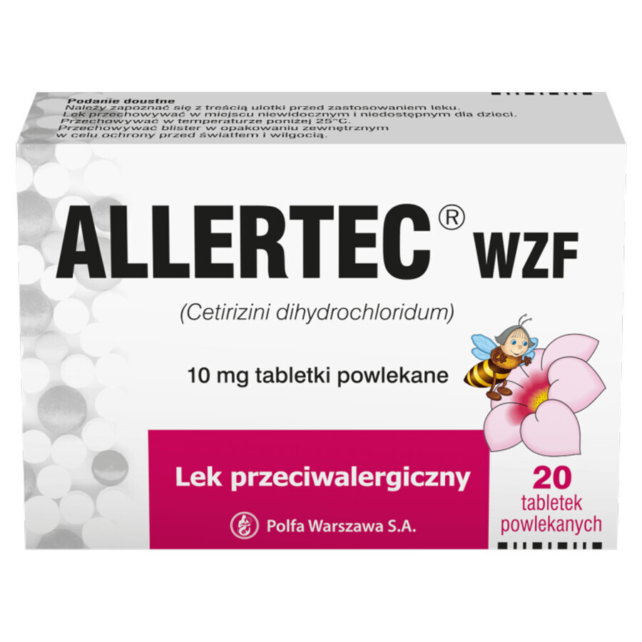 Allertec WZF 10 mg, 20 comprimate filmate