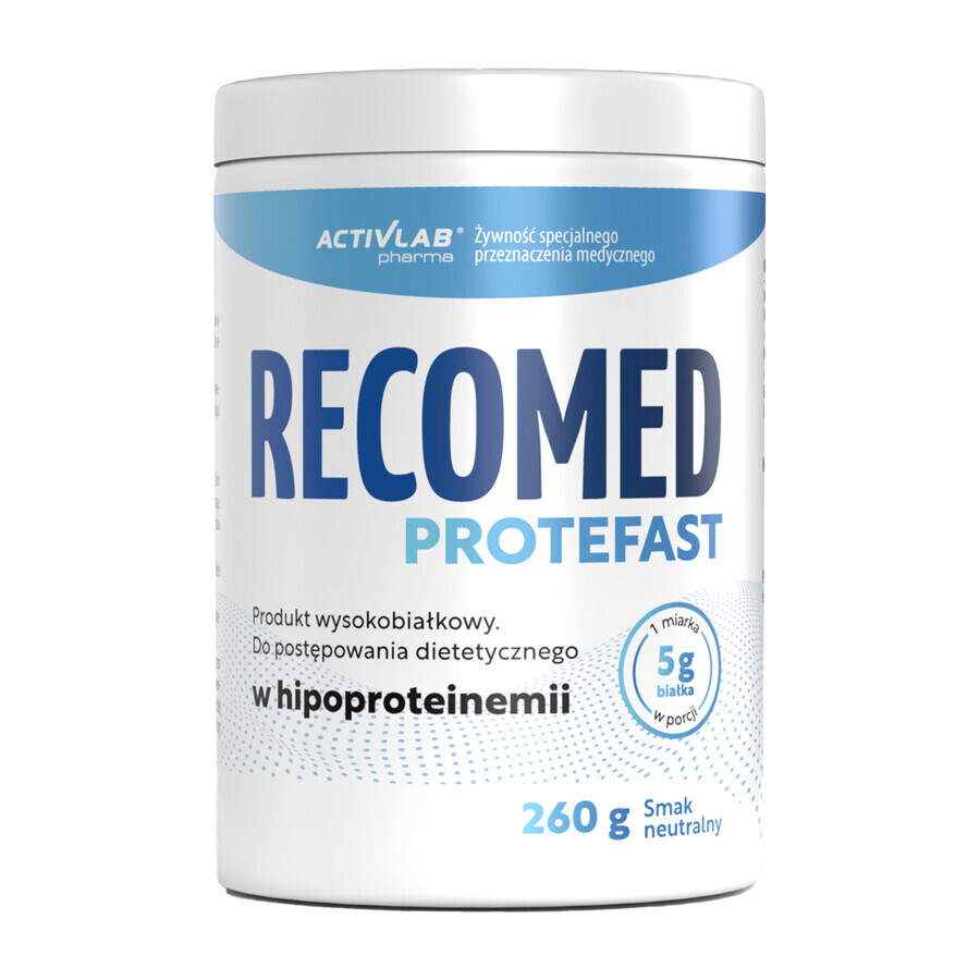 Activlab Pharma RecoMed Protefast, preparado nutricional, sabor neutro, 260 g