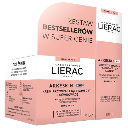 Set Lierac Arkeskin, emulsie de noapte, 50 ml + cremă de zi, 50 ml