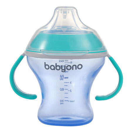 BabyOno Soft Mouth Drip Cup Turquoise From 3 Months 180ml