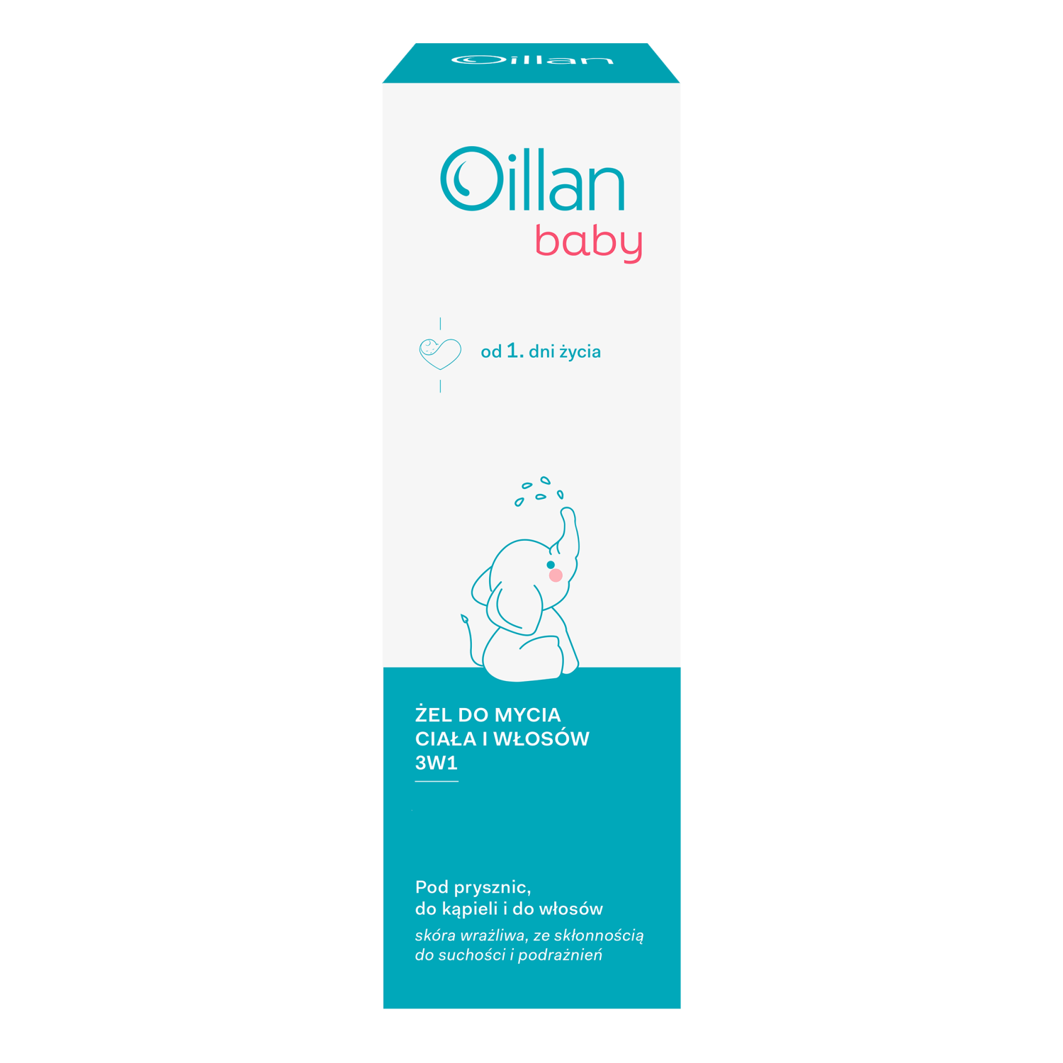 Oillan Baby, gel de baie, corp și păr 3în1, din prima zi de viață, 200 ml