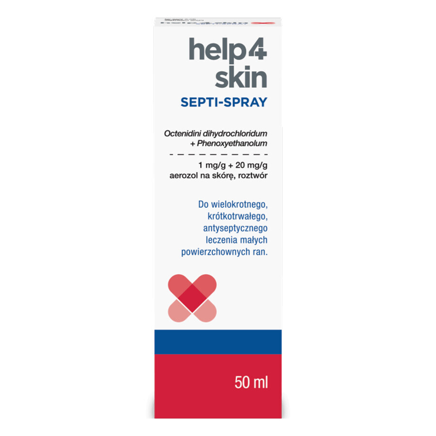 Help4Skin Septi-Spray 1 mg + 20 mg/g, spray pentru piele, 50 ml