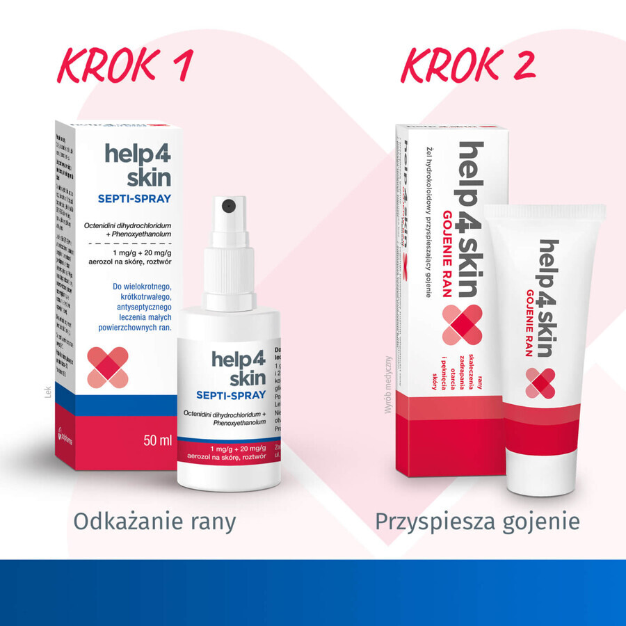 Help4Skin Septi-Spray 1 mg + 20 mg/g, spray pentru piele, 50 ml