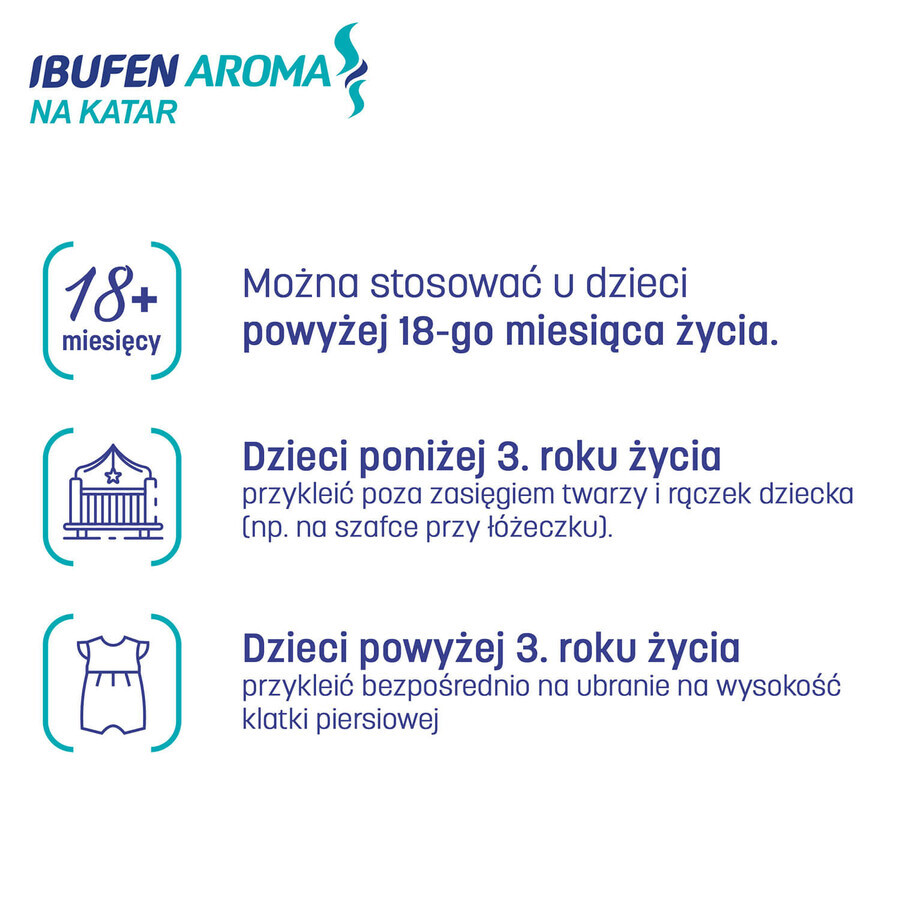 Ibufen Aroma Na Katar, plasture aromatic, după vârsta de 18 luni, 5 bucăți