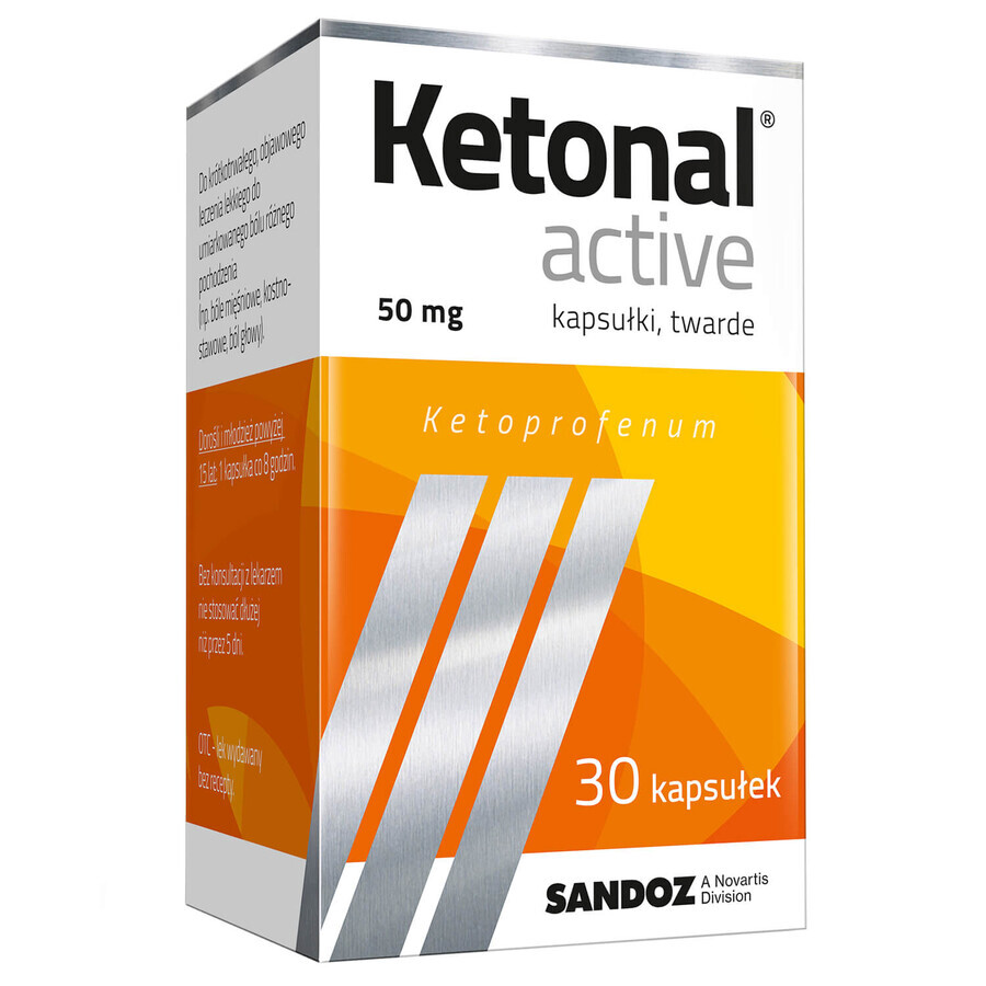 Ketonal Active 50 mg, 30 capsule