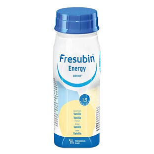 Fresubin Energy Drink, preparat nutritiv, aromă de vanilie, 4 x 200 ml, Fresenius Kabi